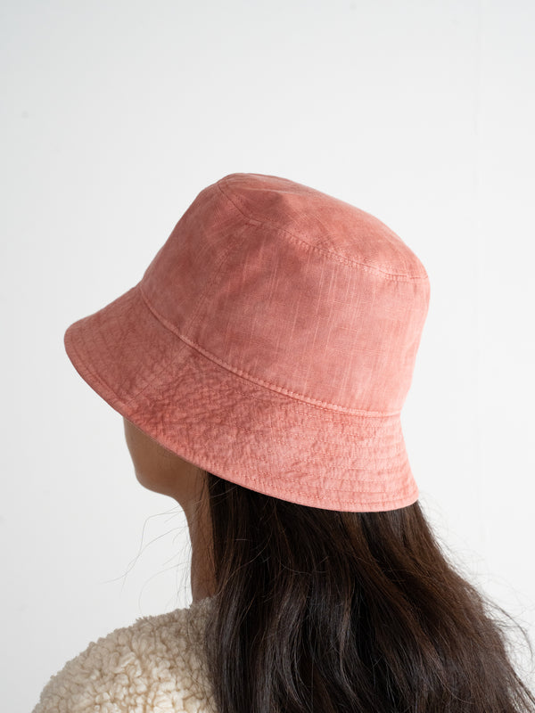 BUCKET HAT - BENGARA-DYED (RED)