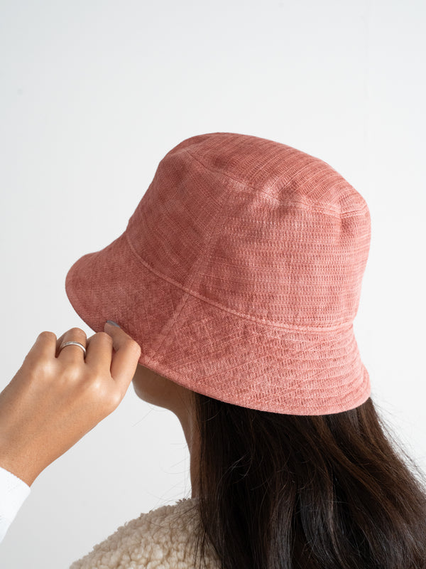 BUCKET HAT - BENGARA-DYED (RED)