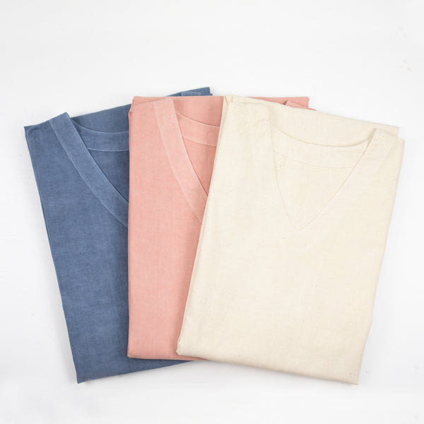 WOMEN’S SHORT SLEEVE DRESS -  BENGARA DYED