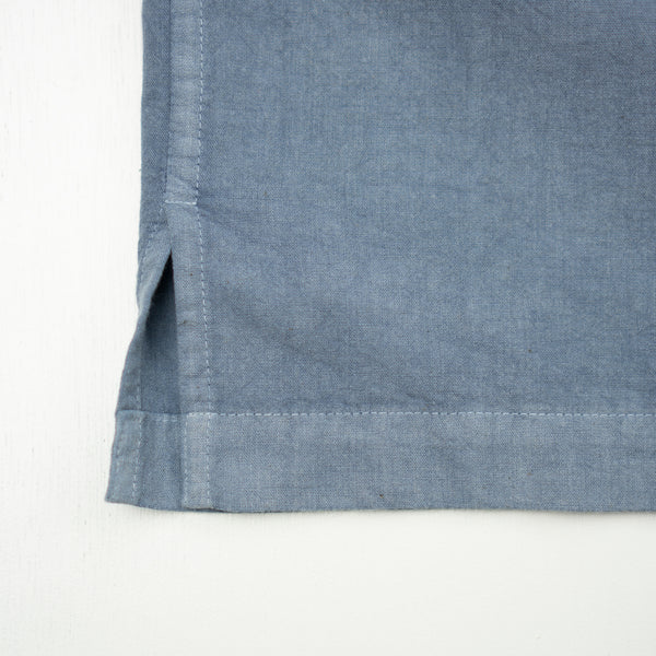 OPEN COLLAR SHIRT - INDIGO DYED