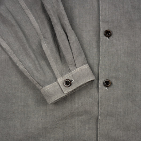 OPEN COLLAR SHIRT - SOOT DYED
