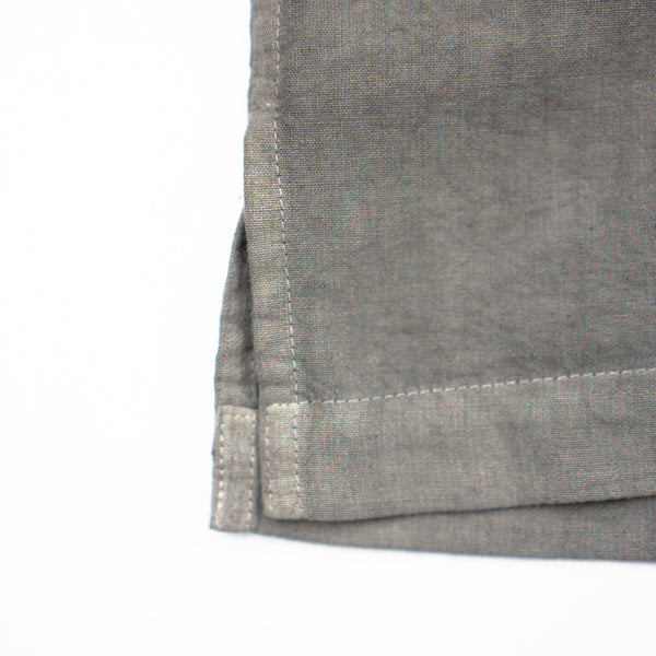 OPEN COLLAR SHIRT - SOOT DYED