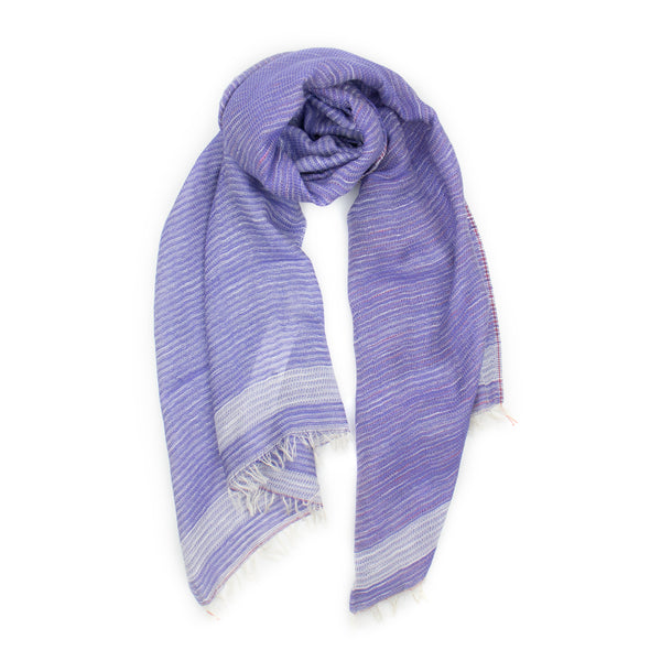 SMALL / TWO-TONE DOUBLE FACED COTTON SCARF