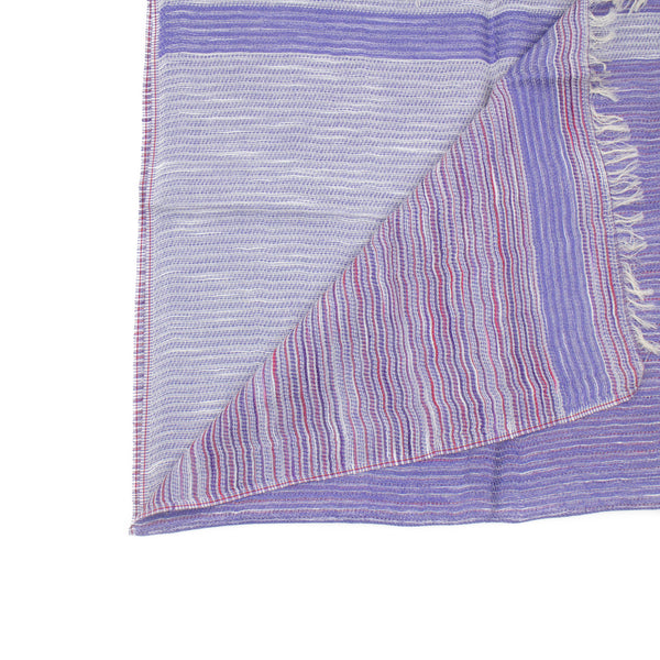SMALL / TWO-TONE DOUBLE FACED COTTON SCARF