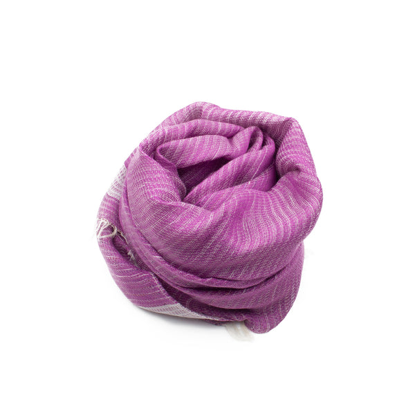 SMALL / TWO-TONE DOUBLE FACED COTTON SCARF