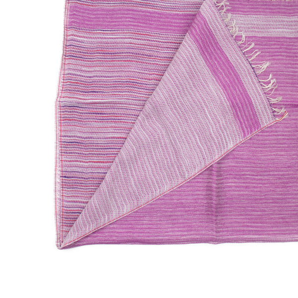 SMALL / TWO-TONE DOUBLE FACED COTTON SCARF