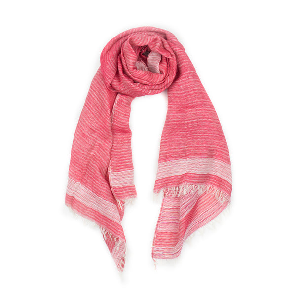 SMALL / TWO-TONE DOUBLE FACED COTTON SCARF