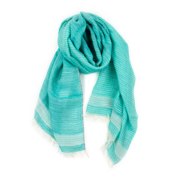 SMALL / TWO-TONE DOUBLE FACED COTTON SCARF