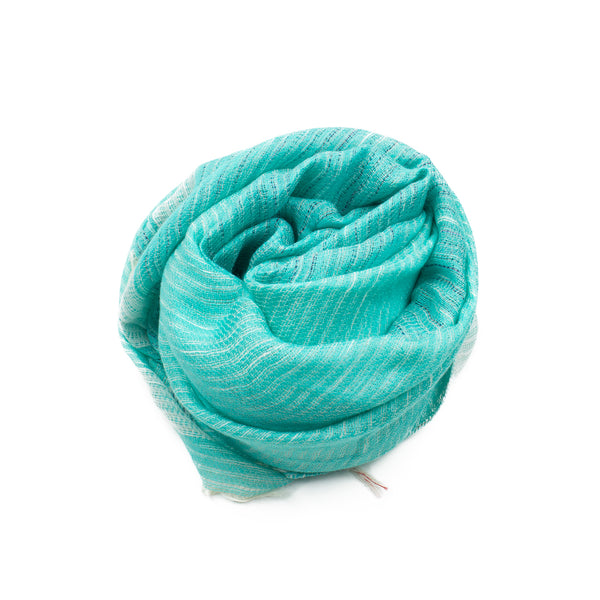 SMALL / TWO-TONE DOUBLE FACED COTTON SCARF