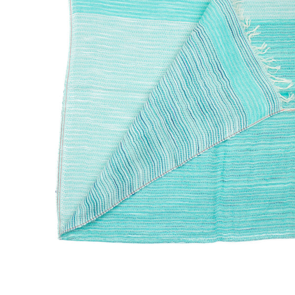 SMALL / TWO-TONE DOUBLE FACED COTTON SCARF