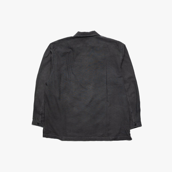 OPEN COLLAR SHIRT - LOGWOOD DYED