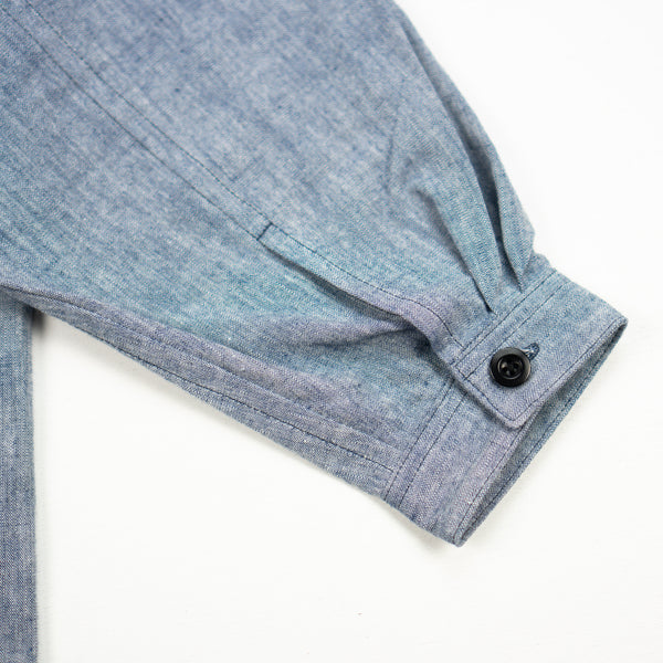 OPEN COLLAR SHIRT - INDIGO DYED