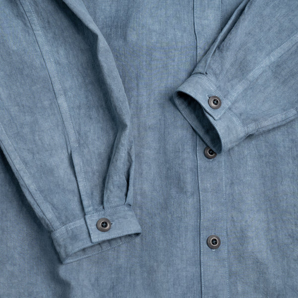 WOMEN’S SHIRT DRESS - INDIGO DYED