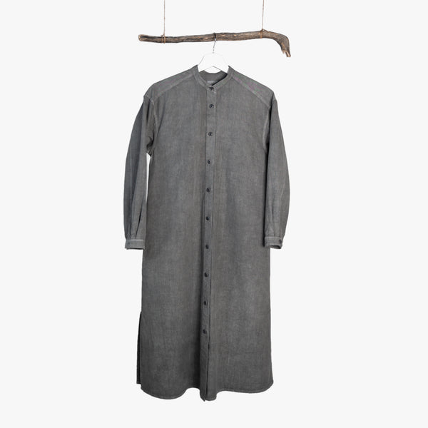 WOMEN’S SHIRT DRESS - SOOT DYED