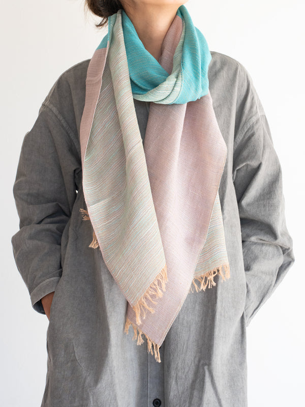 Double face wool scarf / merino wool stole / CARAMEL.PEACH