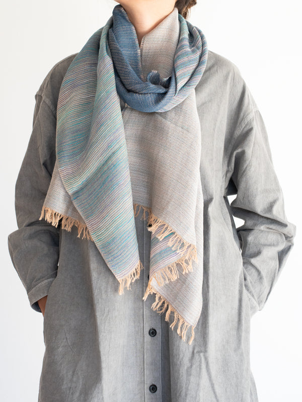 Double face wool scarf / merino wool stole / CARAMEL.PEACH