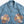 Hand-stitched Sashiko Aloha Shirt with Clover Motif No.019