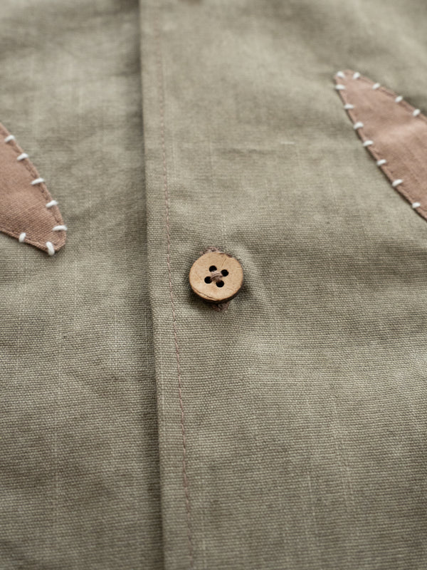 Hand-stitched Sashiko Shirt with Sea Turtle Motif No.025