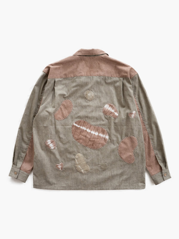 Hand-stitched Sashiko Shirt with Sea Turtle Motif No.025