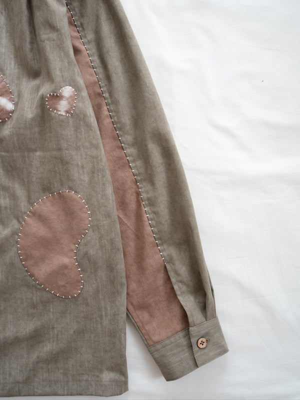 Hand-stitched Sashiko Shirt with Sea Turtle Motif No.025