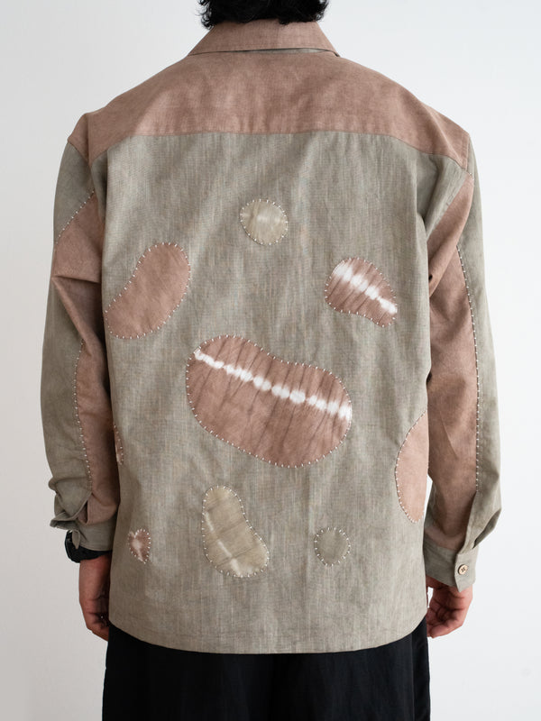 Hand-stitched Sashiko Shirt with Sea Turtle Motif No.025