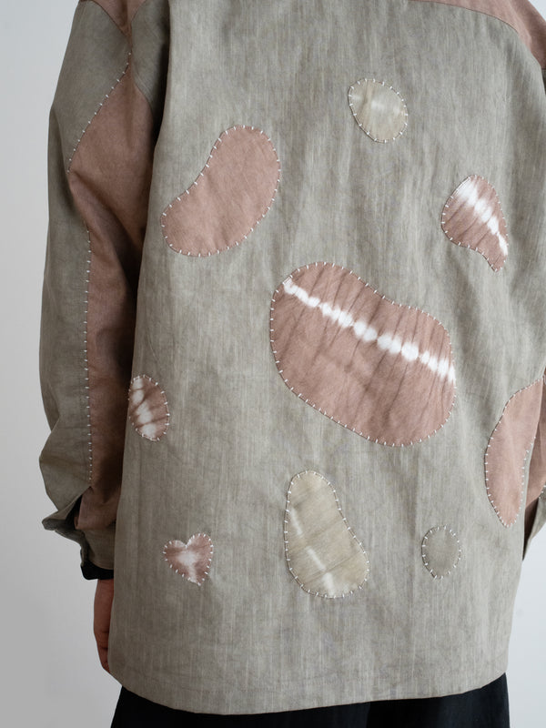 Hand-stitched Sashiko Shirt with Sea Turtle Motif No.025