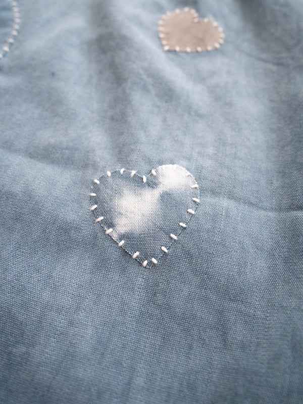 Hand-stitched Sashiko Shirt with Sea Turtle Motif No.027