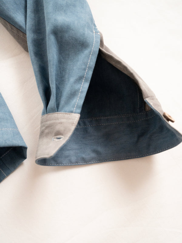 Hand-stitched Sashiko Shirt with Sea Turtle Motif No.027