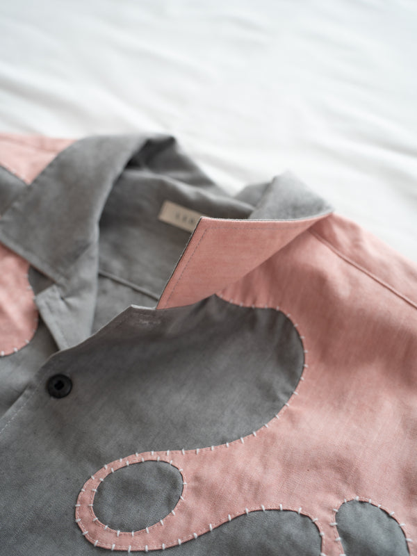 Hand-stitched Sashiko Shirt with Third eye Motif No.031