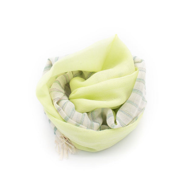 SMALL SHAWL / 綿100% / YELLOW.GREEN
