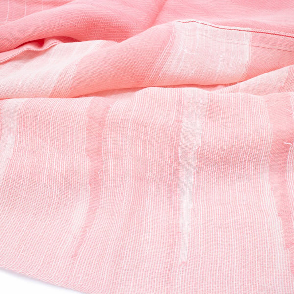 Knotted thread gradation scarf / cotton stole / PINK