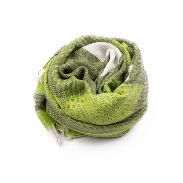 BLOCK PATTERN / 綿100% / MOSS.GREENYELLOW