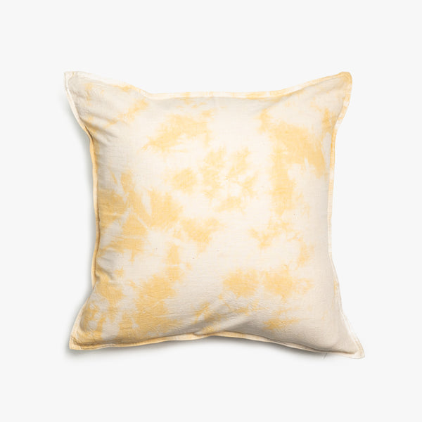 Red-dyed cushion cover / YELLOW