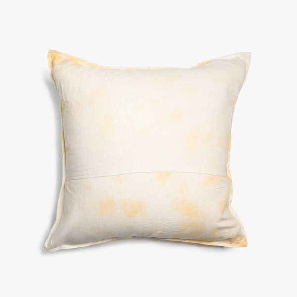 Red-dyed cushion cover / YELLOW