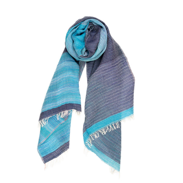 DF WOOL PATTERN / 毛 66% 綿 34% / NAVY.SKY