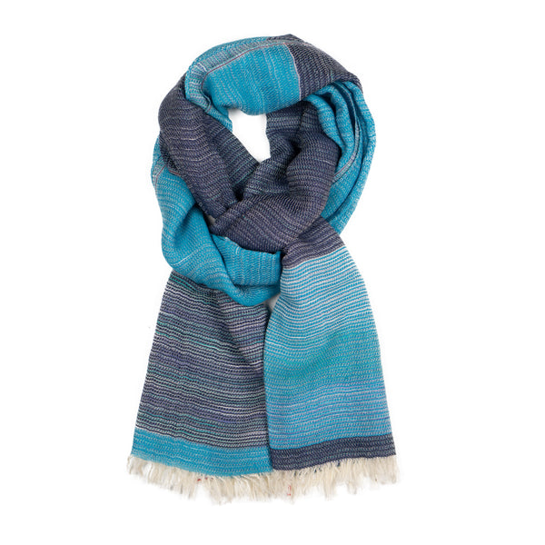 DF WOOL PATTERN / 毛 66% 綿 34% / NAVY.SKY