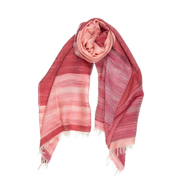 DF WOOL PATTERN / 毛 66% 綿 34% / RED.PINK