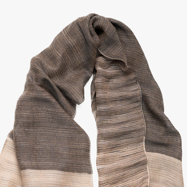 Double face wool scarf / merino wool stole / CARAMEL.PEACH