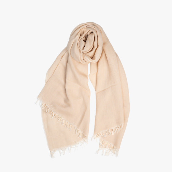 LINEN ORGANIC COTTON SCARF / 綿 80% 麻 20% / BEIGE