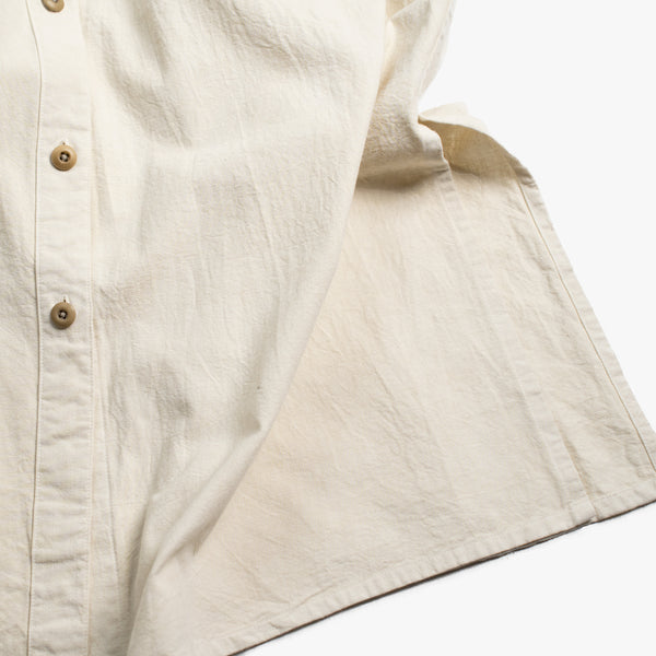 BENGALA  REGULAR COLLAR SHIRT DRESS / CREAM