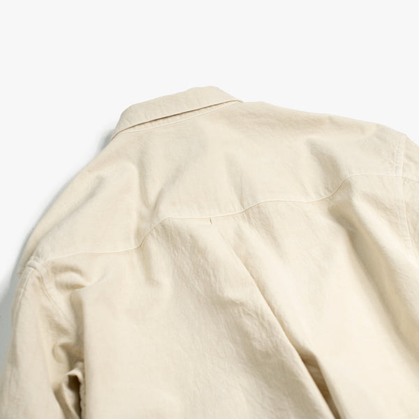 BENGALA  REGULAR COLLAR SHIRT DRESS / CREAM
