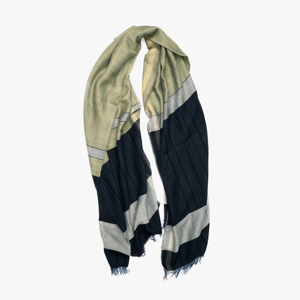 STANDARD / THREE-TONE MERINO WOOL SCARF