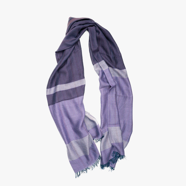 THREE-TONE WOOL PATTERN / 毛 70% 綿 30% / PARPLE.LAVENDER